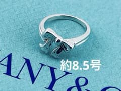 c924 オールド ティファニー 1990 リボン リング 925 約8.5号 - メルカリ