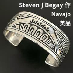 ナバホ スティーブン j ビゲイ オーバーレイ バングル インディアン