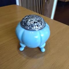 鍋島青磁 天然砧青磁 香炉 光山作 - メルカリ