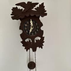 木製柱時計 時代物ミニ柱時計 made in Germany レトロ鳩時計 - メルカリ