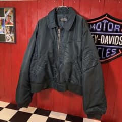 Schott B-15フライトジャケット 短丈 ネイビー ナイロン ショット