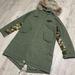A BATHING APE エイプ カモモッズコート リアルファー - メルカリ