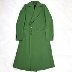 15FW Ann Demeulemeester ウール ダブル ロングコート 緑 - メルカリ