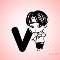 チビ BTS V テテ 뷔 キャラクタービニルステッカー黒 - メルカリ