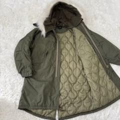 極美品】ビームス 22AWモッズコート 裏地キルティング ファー取外可 L