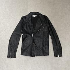 パンク グランジy2k ギミック 豚革 ダブルジップ ダブルライダース