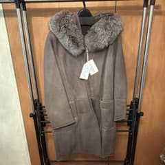 Pelley Lusso（ペレリールッソ）ファー付きムートンコート LLサイズ