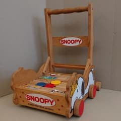 スヌーピー&ウッドストック 押し車 つみき ウッディランド - メルカリ