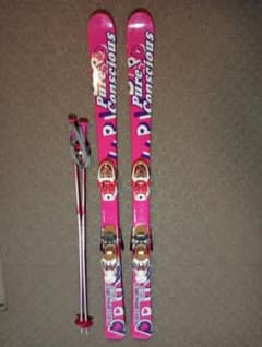 Pure Conscious 子供スキー板130cmとポールセット - メルカリ