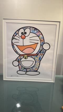 村上隆 × ドラえもん ポスター 「ドラえもん ありがとう！」額装済