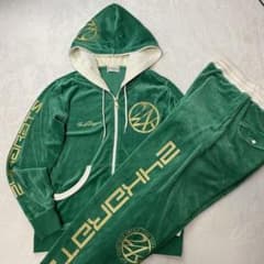 24karats ベロア セットアップ ジャージ オカザイル M グリーン - メルカリ