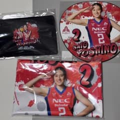 NECレッドロケッツ 佐藤淑乃グッズセット(うちわ、タオル、ポーチ