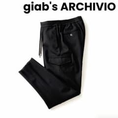 giab's ジャブスアルキヴィオ 永久クリース ジャージー カーゴパンツ