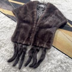 ブルーアイリスミンク 和装 本毛皮 リアルファー ショール ティペット