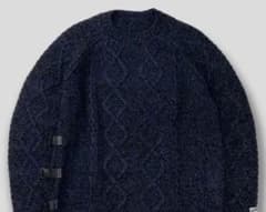 SUNSEA ベルテッド フィッシャーマンセーター 3 チャコール - メルカリ