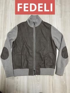 FEDEL ニット革ブルゾン カシミヤイタリア製 - メルカリ