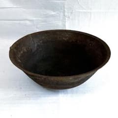 アンティーク 鉄鍋 特大 釜炒り 茶炒り 大鍋 約200年前 江戸時代