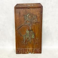 インドネシア伝統木彫パネル ワヤン アンティーク壁掛け 民芸アート