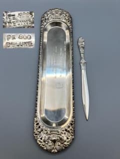 銀製品 UD800 DELUXE ナイフ プレート 聖獣バロン彫 インドネシア