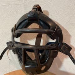 アンティークキャッチャーマスク 軟式野球用 40年以上我が家にある
