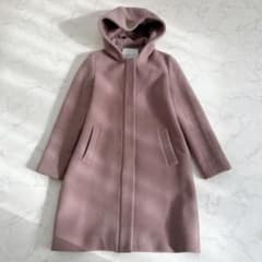 ANAYI アナイ ダブルビーバーフードコート スモークピンク フーデッド