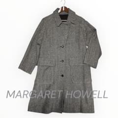 MARGARET HOWELL ヘリンボーン チェスターコート グレーサイズL