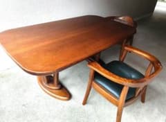 池田木工】天然木ダイニングテーブル＆チェア2脚セット - メルカリ