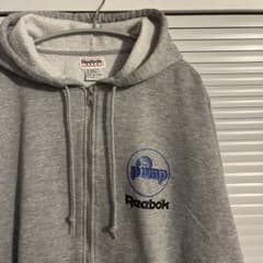 90s Reebok SPORT リーボック 裏起毛 フルジップパーカー グレー