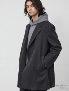 25AW 新品未使用 PLST プレシャスニットメルトンダブルブレストコート