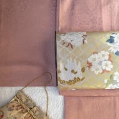 未使用 色無地 鴇羽色 桜の地紋 - メルカリ