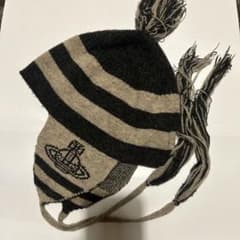 Vivienne Westwood ボーダーニットキャップ 耳当てニット帽 - メルカリ