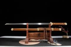 繁花唐横刀 模造刀 居合刀 武士道 武具 漢剣 唐刀 龍泉剣 手鍛造打