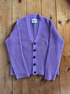 JIL SANDER パープル リブ編み カーディガン - メルカリ