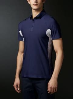 g－arc】デサント ネイビー 半袖ポロシャツ メンズ 3連休割引 - メルカリ