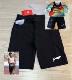 Li-ning（リーニン）マラソン エリート ハーフタイツ Lサイズ 大迫傑