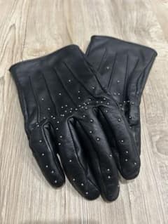 ラッドミュージシャン レザー手袋 スタッズ付き ブラック - メルカリ