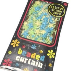 ビーズのれん 当時物 昭和レトロ 蓄光 暗闇で光ります！ - メルカリ