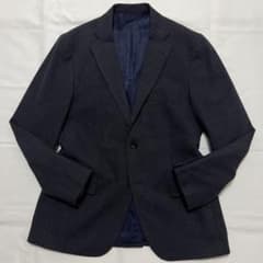 極美品✨️ニューヨーカー アンコン ジャケット 紺 カシミヤ混