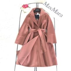 新品タグ付‼️【マックスマーラ】40希少スモーキーピンク コート