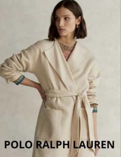 未着用 ポロ ラルフローレン ウールブレンド ラップコート - メルカリ