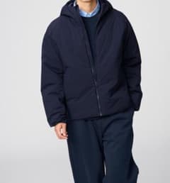 着用1回のみ】【完売品】ユニクロC パフテックパーカ L ネイビー