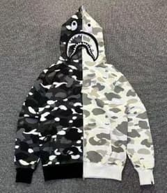 A Bathing Ape グローインザダーク迷彩 シャークフードパーカー - メルカリ