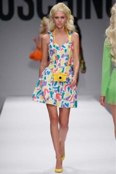 MOSCHINO COUTURE！】 マルチカラー レトロ プリント スカート - メルカリ