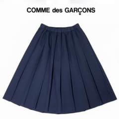 ○AD2004 コムコム コムデギャルソン ネイビー 名作プリーツスカート