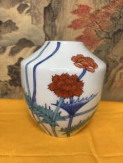 今泉今佑衛門 花瓶 錦芥子花瓶 箱付A1 - メルカリ