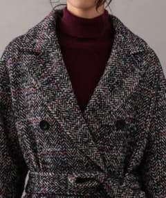 新品】LOVELESS ヘリンボーンチェックダブルコート - メルカリ