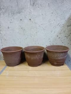 丹波立杭焼 伝市鉢 3点 まとめ売り 山野草鉢 植木鉢 盆栽 ガーデニング