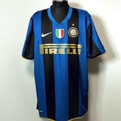 インテル ナイキ 08-09 レプリカユニフォーム XL スクデットワッペン