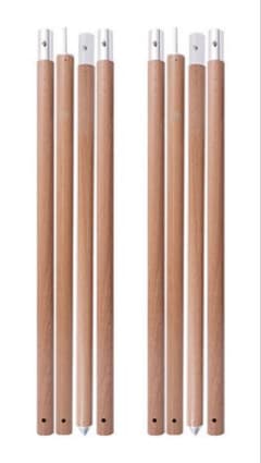 新品！お買い得！木目調アルミ製ポール（2本組×1セット） - メルカリ