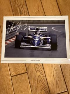デーモンヒル 1994 モナコGP プリントサイン 写真A4 ウィリアムズ